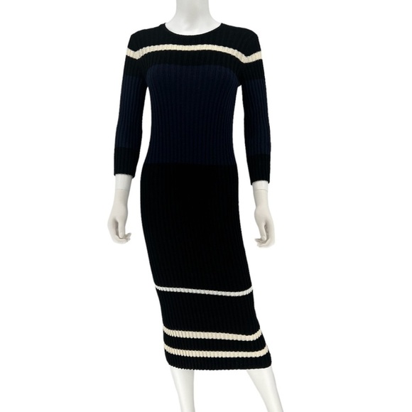 James Perse Knit Striped Color Block Maxi Dress Size 1 or Small - Picture 1 of 6